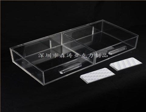 一层双拉透明亚克力收纳盒