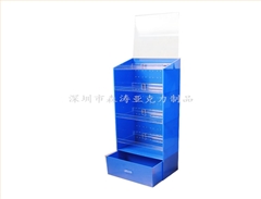 可更换LOGO蓝色亚克力展示架