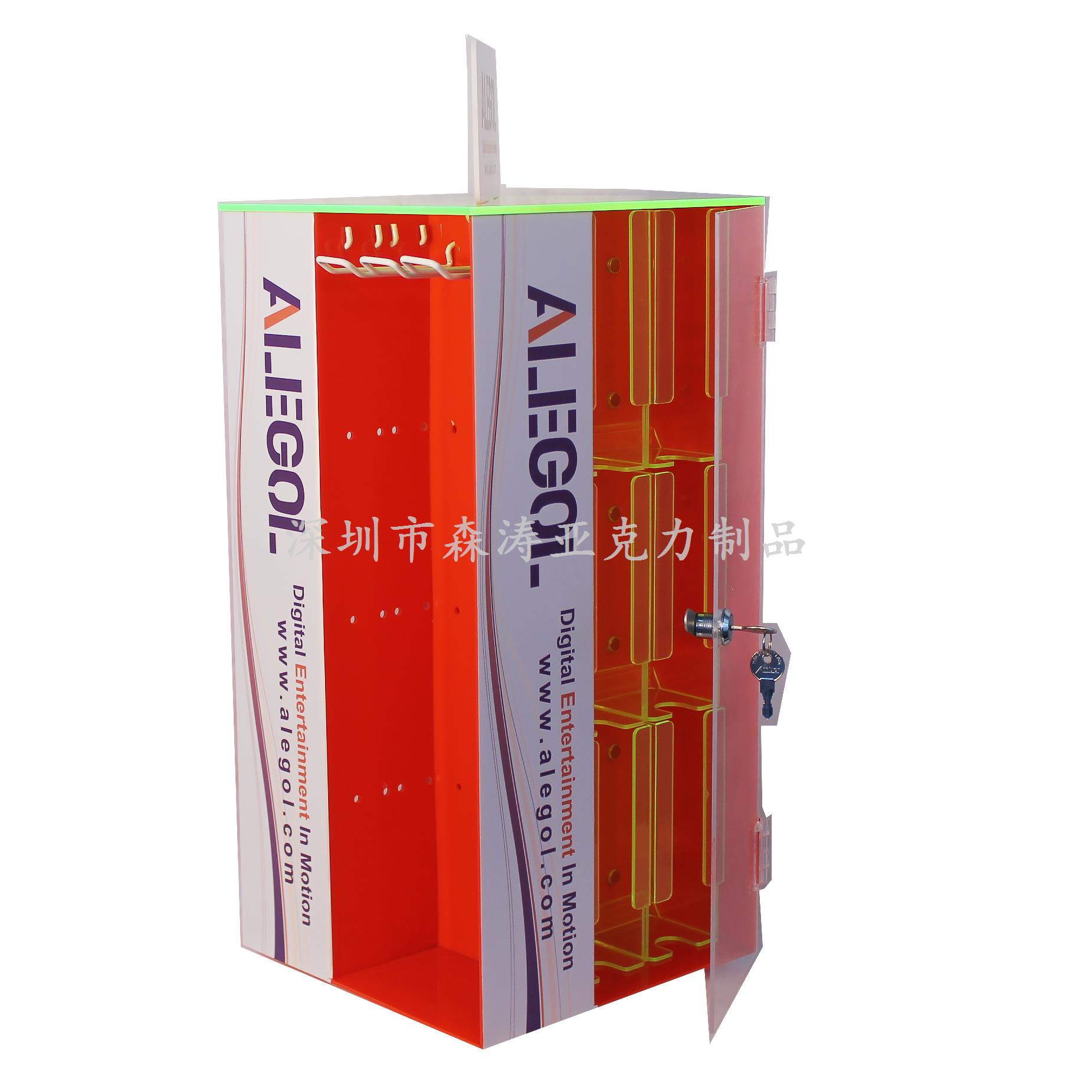 红色数码产品亚克力展示柜
